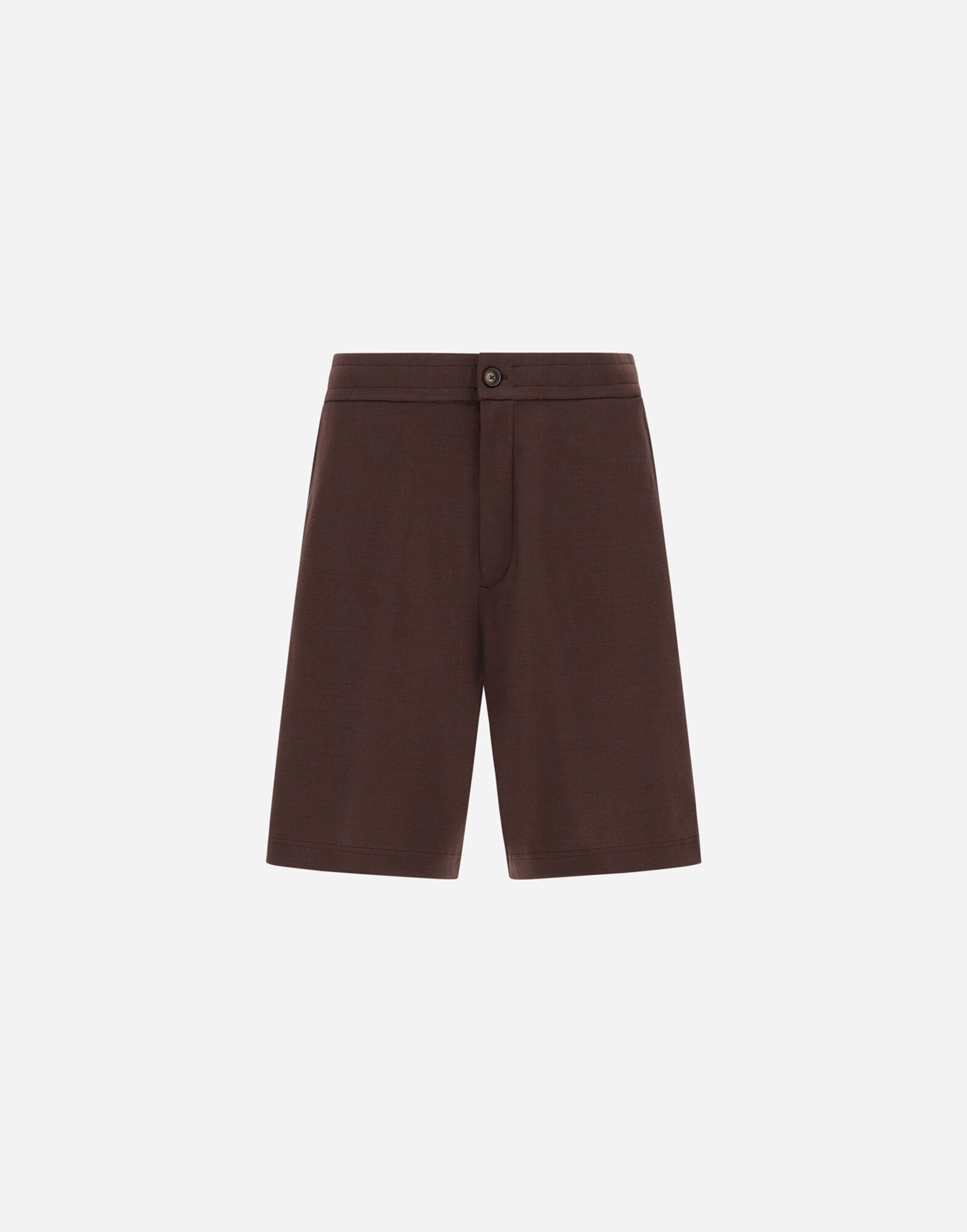 メンズ ジャージーニットエフェクト ショーツ ダークブラウン | Herno