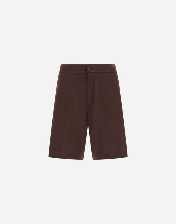 Herno SHORTS IN JERSEY KNIT EFFECT Dark Brown PT000174U520598800