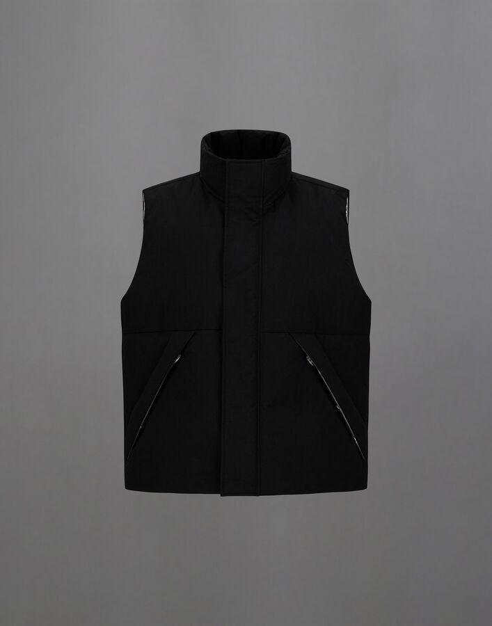 LAMINAR VEST IN CRINKLE METALLIC Herno Herno LAMINAR VEST IN CRINKLE METALLIC Black PI00378UL128399300