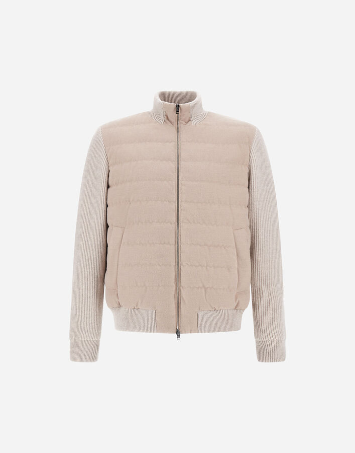 Herno RESORT JACKET IN WOOL-BLEND MELANGE FLANNEL Chantilly PI00121UR129341985