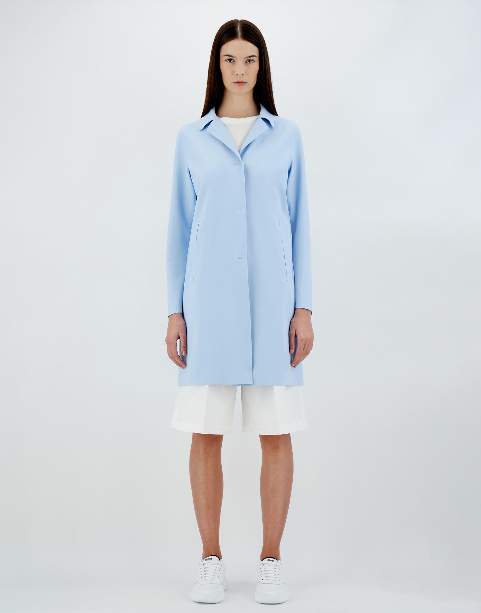 FIRST-ACT PEF COAT in Light Blue for Women | Herno®