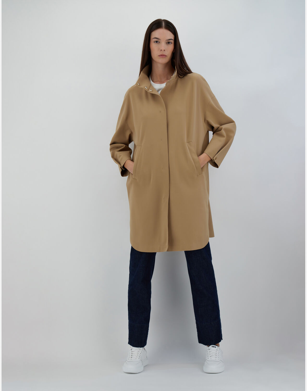 Herno Woman Overcoat & Trench Coat Camel Size 8 Polyamide, Elastane In Brown