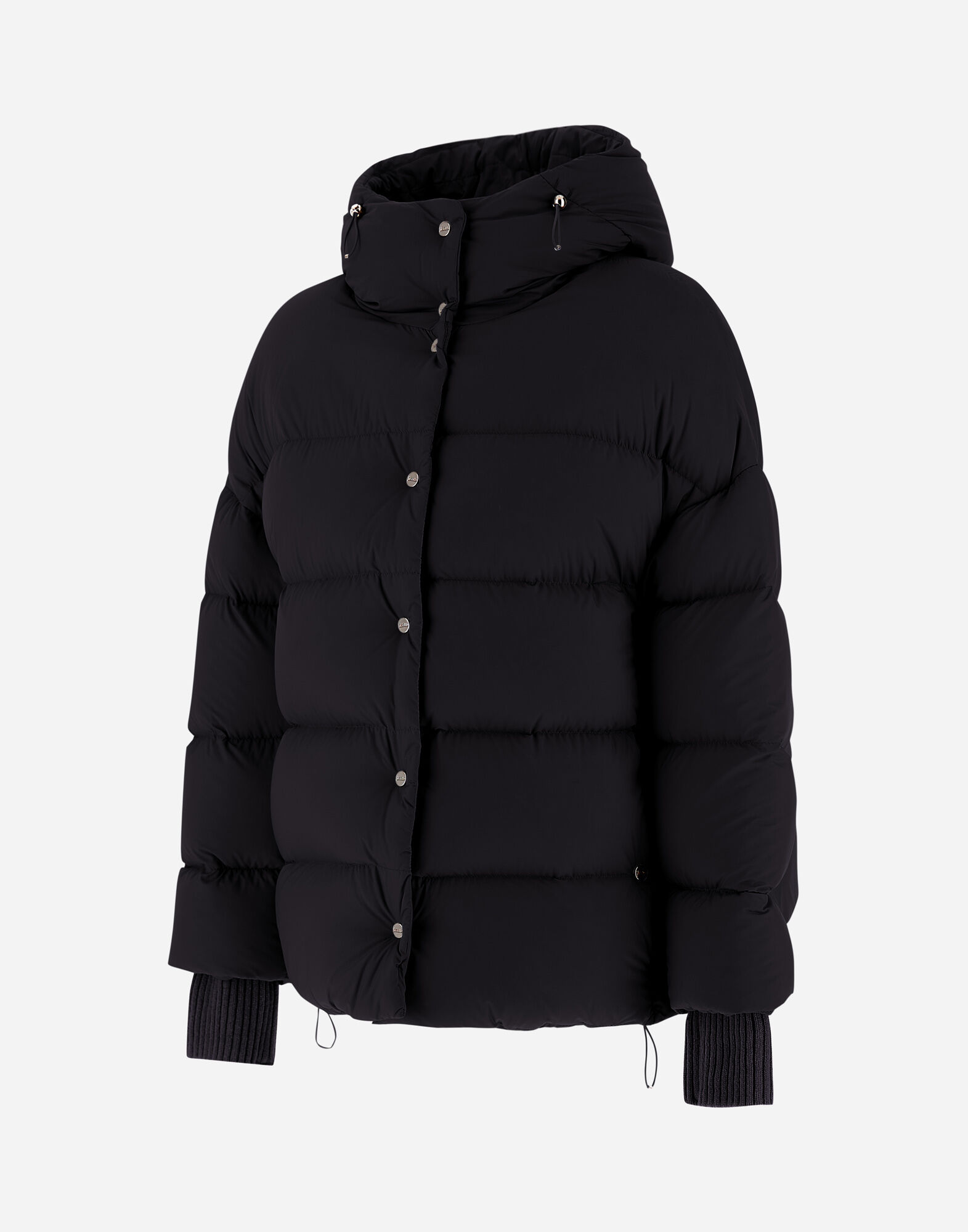 レディース エコアージュ&ニット ボンバージャケット ブラック | Herno® (ヘルノ)