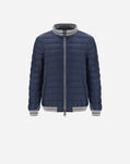 Herno GLOBE FAST5DEGRADABLE BOMBER WITH KNIT DETAILS Blue Light PI0721U123619206
