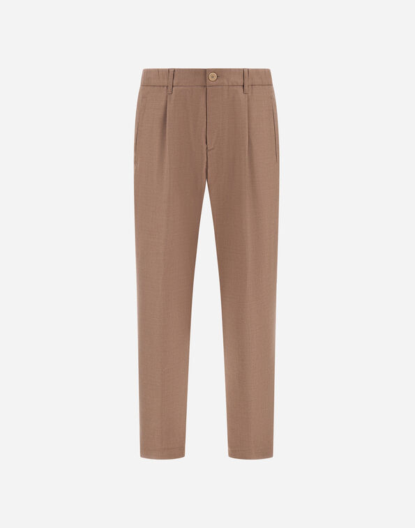 Herno WOOL GABARDINE TROUSERS Light Taupe PT000215U334532600