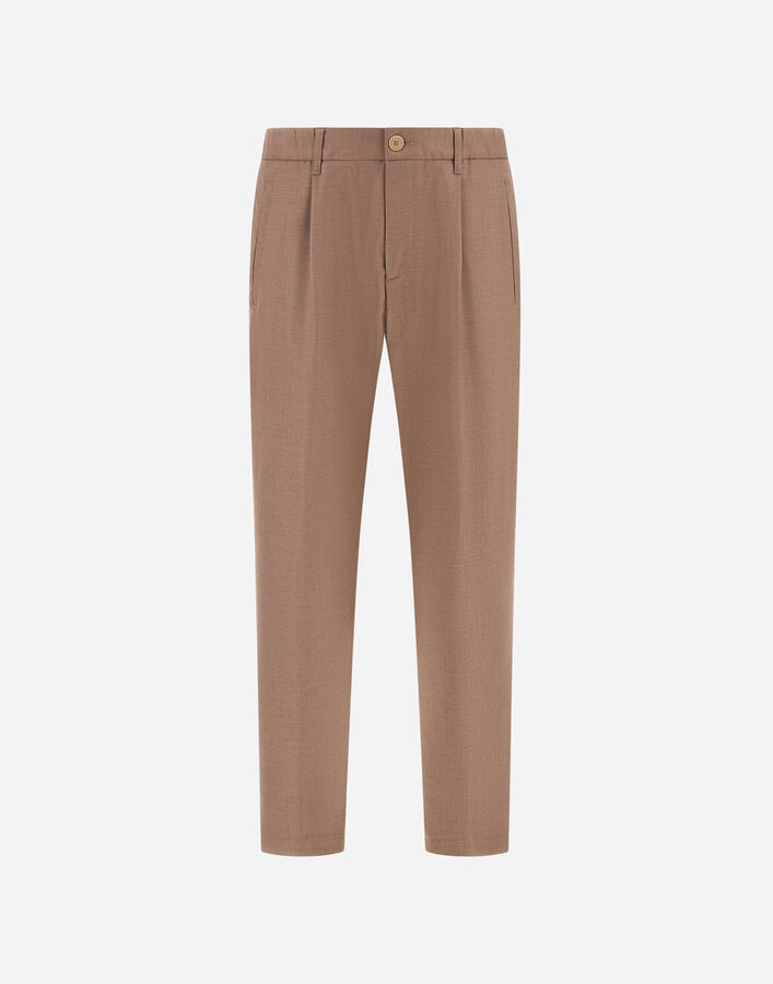 Herno WOOL GABARDINE TROUSERS Light Taupe PT000215U334532600