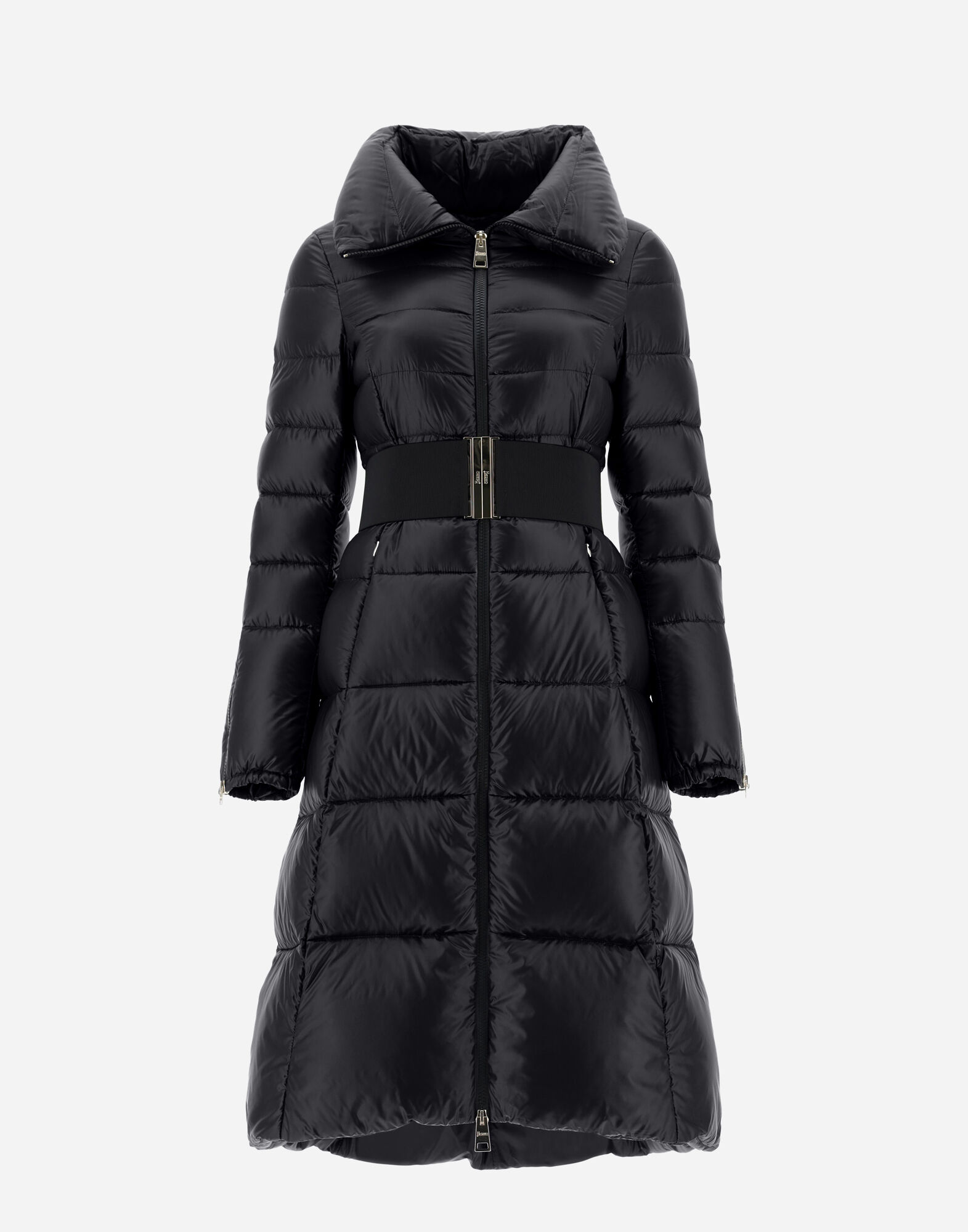 PIUMINO MEDIO CON CINTURA IN VITA HD in Black for Women Herno