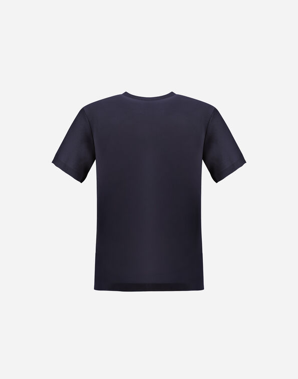 Herno COTTON AND CASHMERE DOUBLE PIQU&Eacute; T-SHIRT Navy Blue JG000289U540079200
