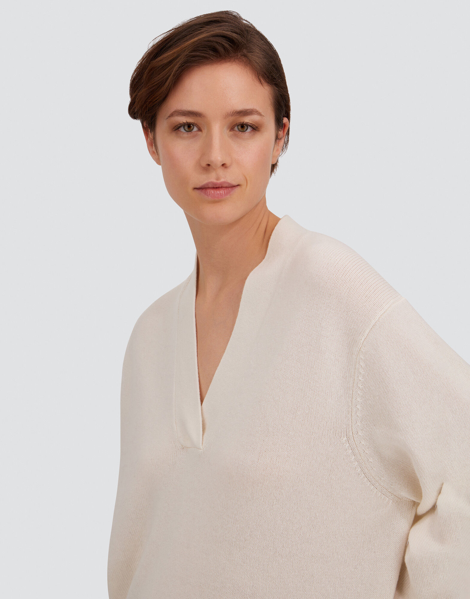 レディース CASHMERE STOCKING-STITCH JUMPER ホワイト | Herno® (ヘルノ)