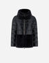 Herno CAPE IN NYLON ULTRALIGHT AND LADY ALTERNATIVE FUR Black PI001933D12017Z9300