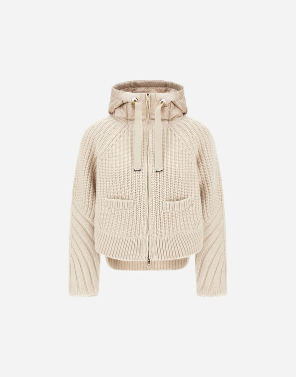 Herno CARDIGAN IN COB STITCH WOOL AND NYLON ULTRALIGHT Chantilly MP000150D700161985