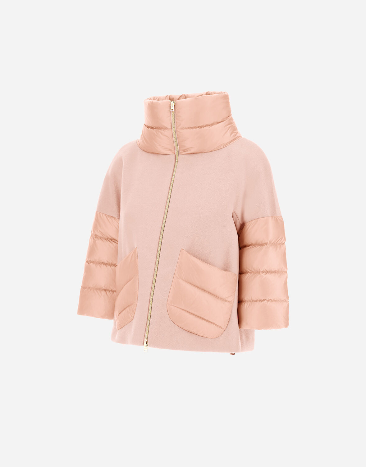 Herno Cape Aus New Cashmere Und Nylon Ultralight In Hellrosa