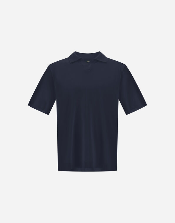 Herno JERSEY KNIT EFFECT POLO SHIRT Blue JV000004U520599201