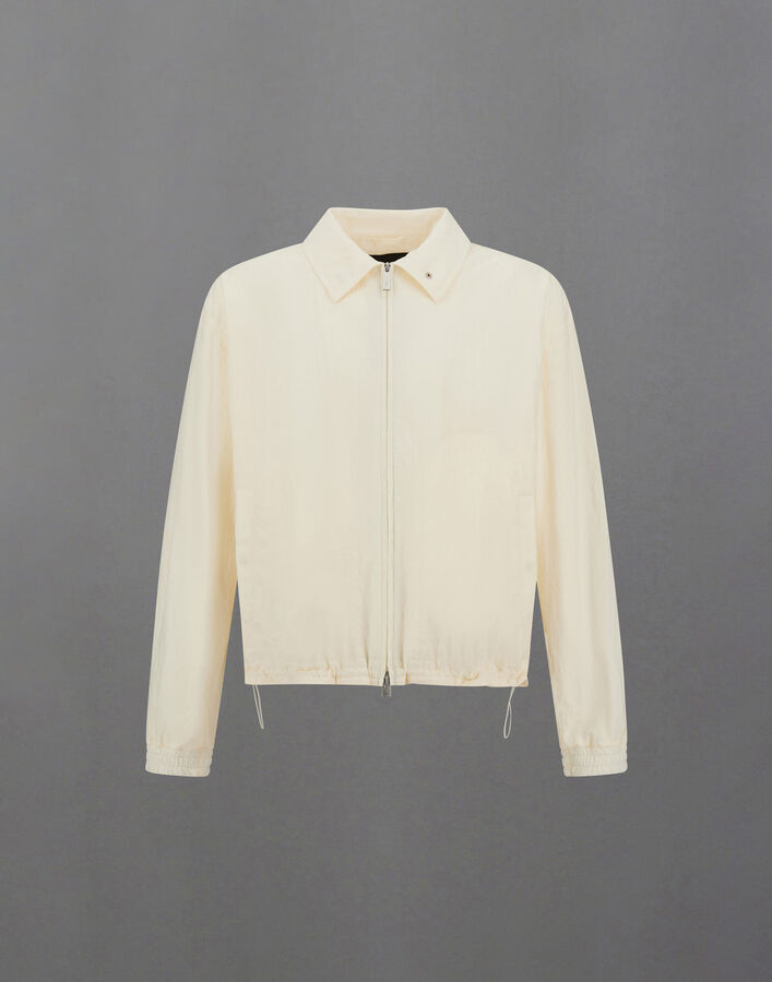 Herno CHAQUETA CAMISERA LAMINAR CON CREMALLERA DE TECH-CRINKLE Blanco GI00196UL128271006