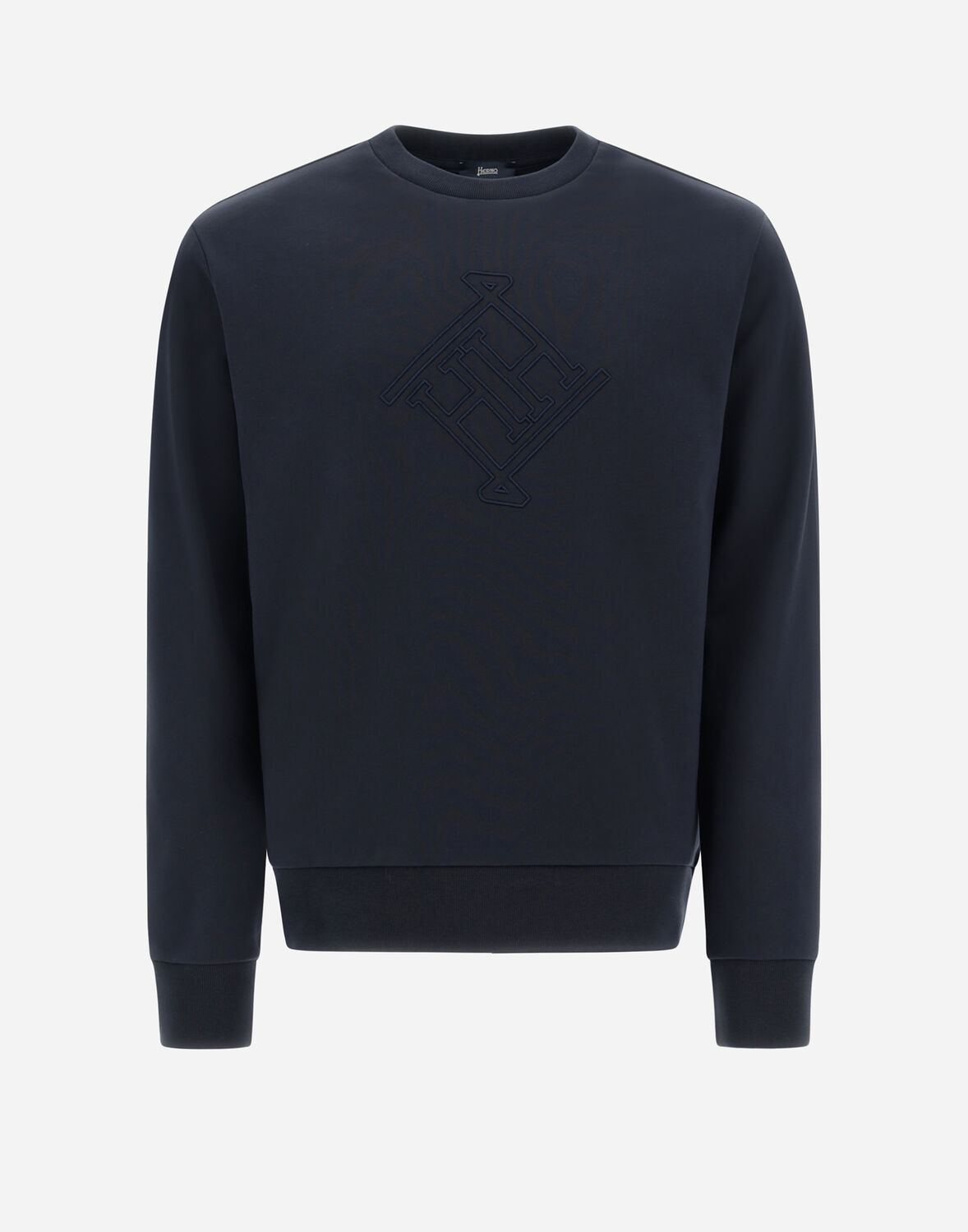 Herno Sweatshirt In Cotton Sweater In ネイビーブルー