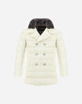 Herno CASHMERE SILK PEACOAT Ivory PI0694U380871200