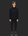 Herno LAMINAR COTTON SWEATER HOODIE WITH LOGO Blue JG008UL500179201