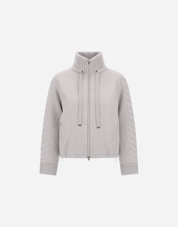 Herno RESORT JACKET IN CASHMERE AND SILK Light Grey GI00057DR380879410
