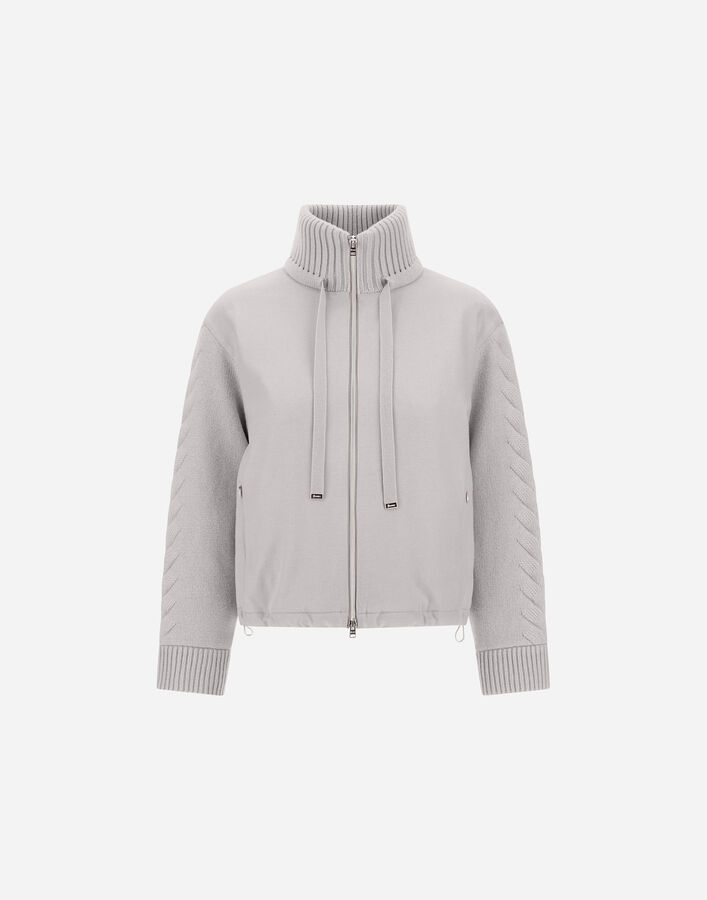 Herno RESORT JACKET IN CASHMERE AND SILK Light Grey GI00057DR380879410