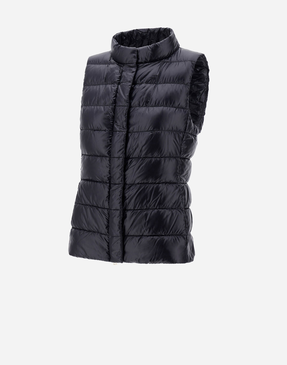 Herno Ultralight Windproof Vest Silky Effect In Black