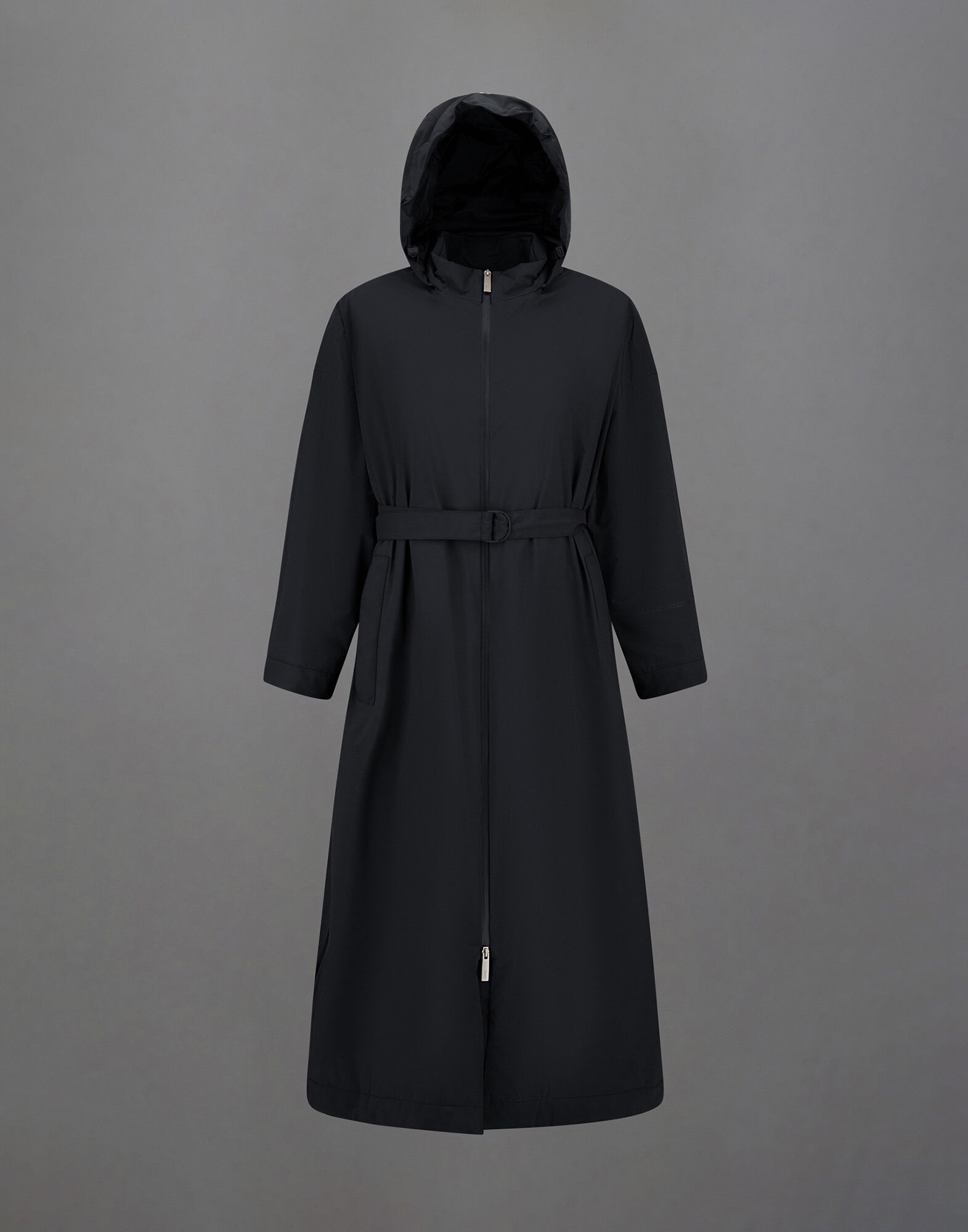 Herno laminar ブラック コート HERNO(ヘルノ) PI077UL LAMINAR Belted coat (ラミナー ベルテッド