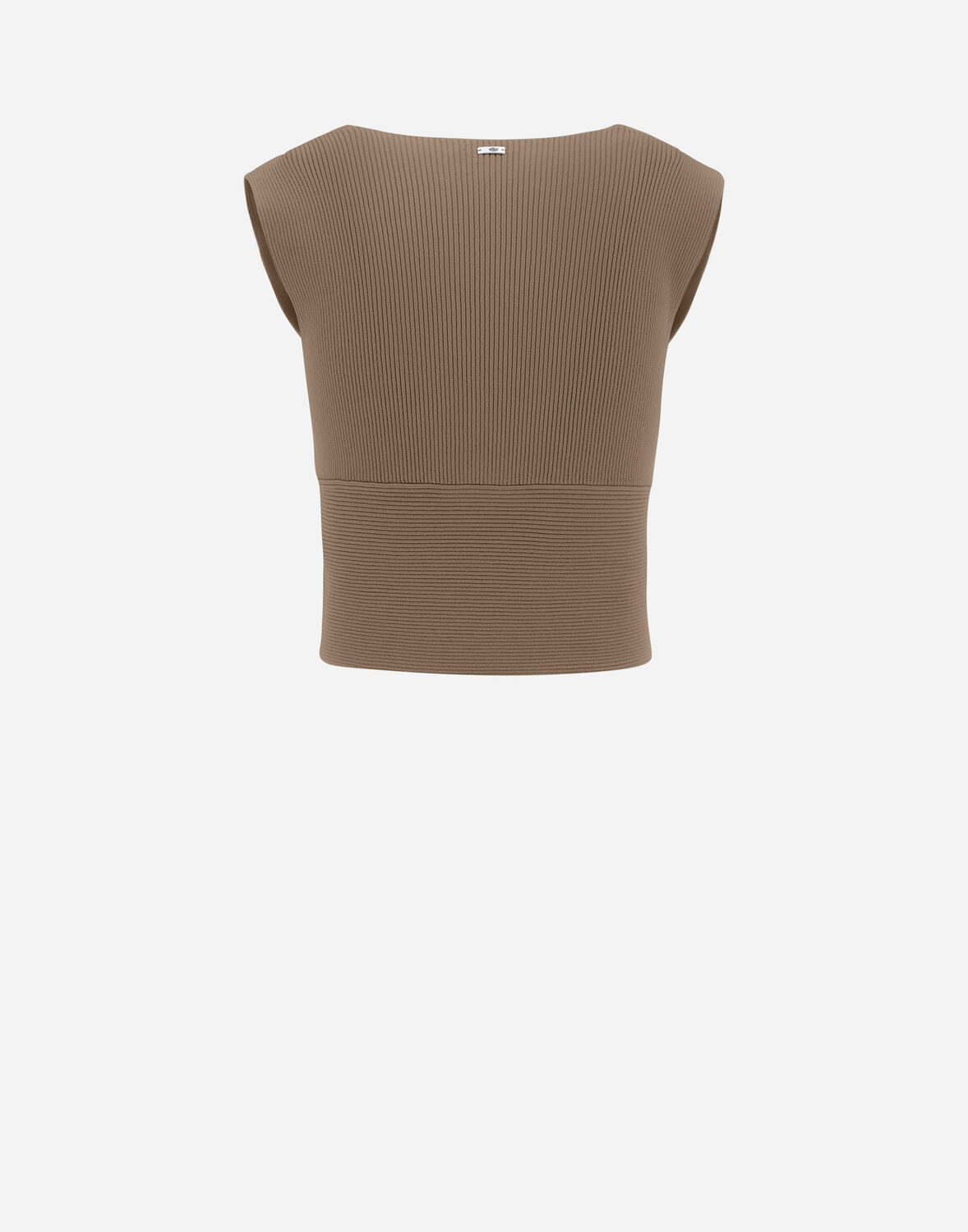 Herno Endless Viscose Rib トップ In Camel