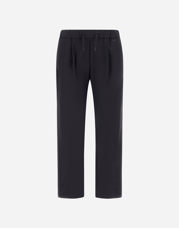 Herno LIGHT COMFORT STRETCH WOVEN TROUSERS Black PT000150D12773S9300