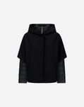 Herno RESORT CAPE IN FELTED WOOL & NYLON ULTRALIGHT Black PI00154DR333729300