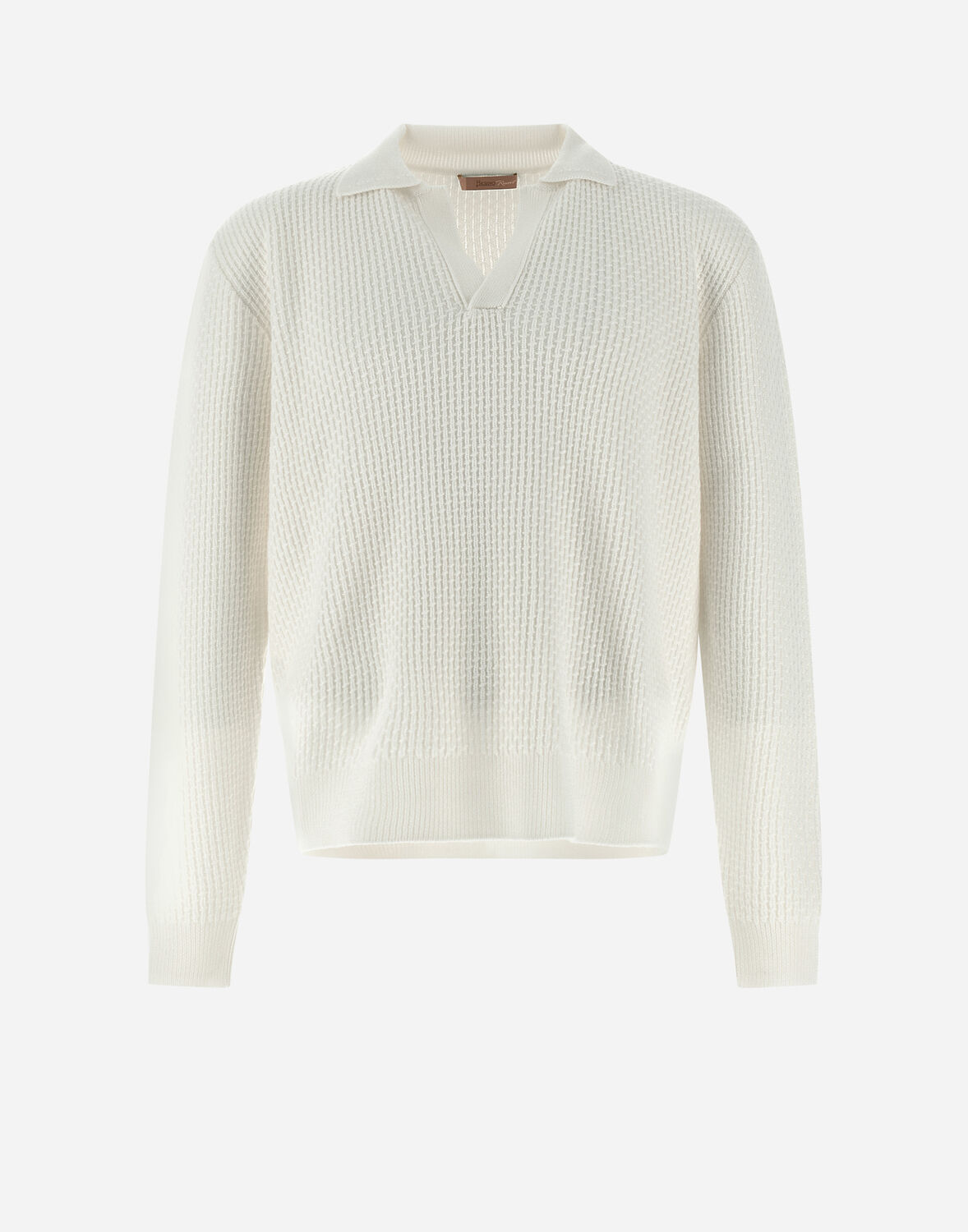 Herno エンドレスオペレーテッドウール Resort ポロシャツ In White