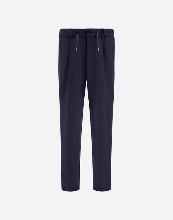Herno TECHNICAL STRETCH FABRIC TROUSERS Navy Blue PT000210U125399200