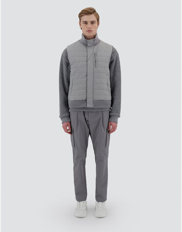 極美品☆HERNO｜異素材 出張っ ニットナイロン切替ブルゾン 軽量  