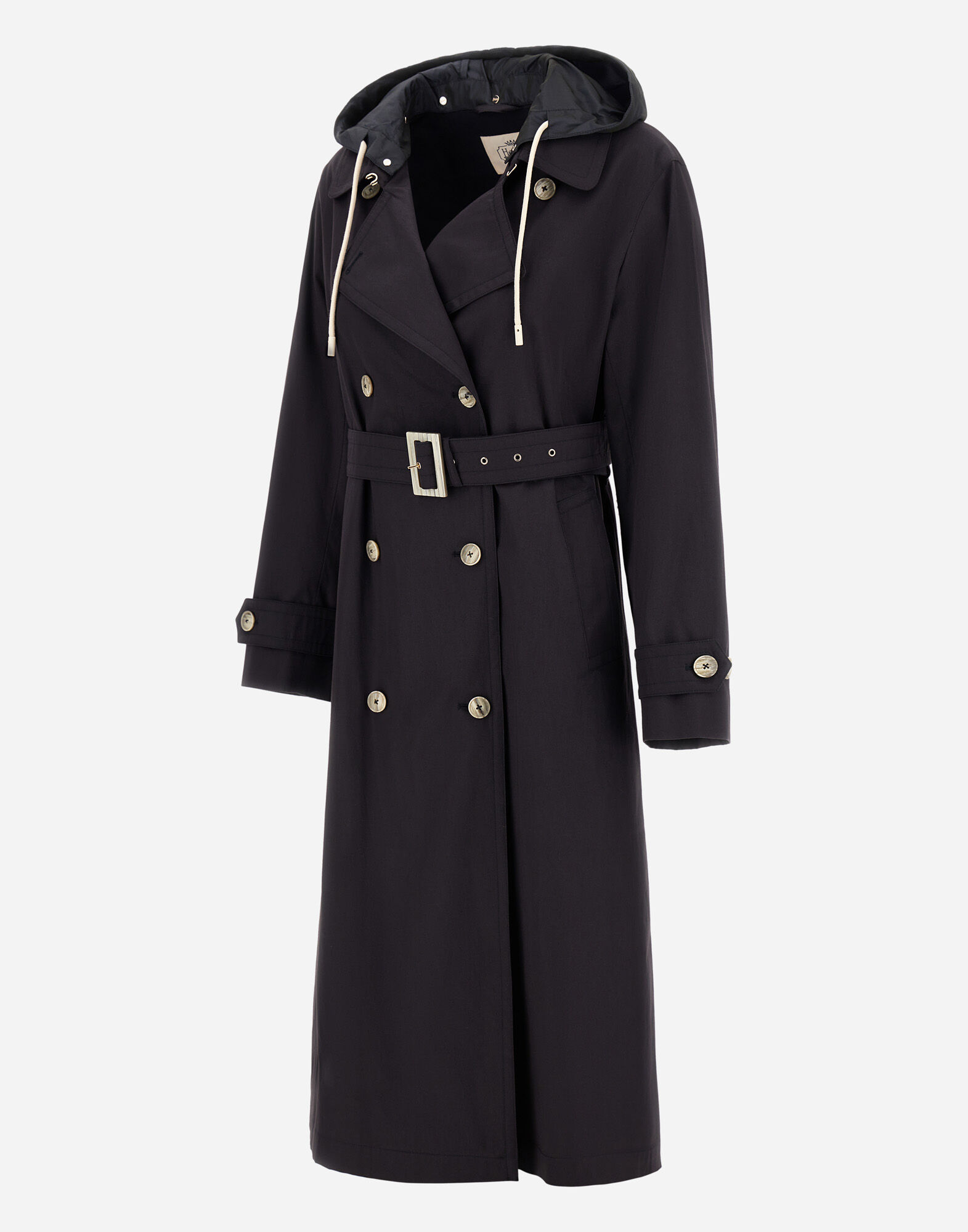 TRENCH COAT IN DEAN AND NEW TECHNO TAFFETÀ in Navy Blue for Women