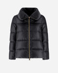 Herno PIUMINO NYLON ULTRALIGHT + LADY FAUX FUR HDM Black PI001923D12017Z9300