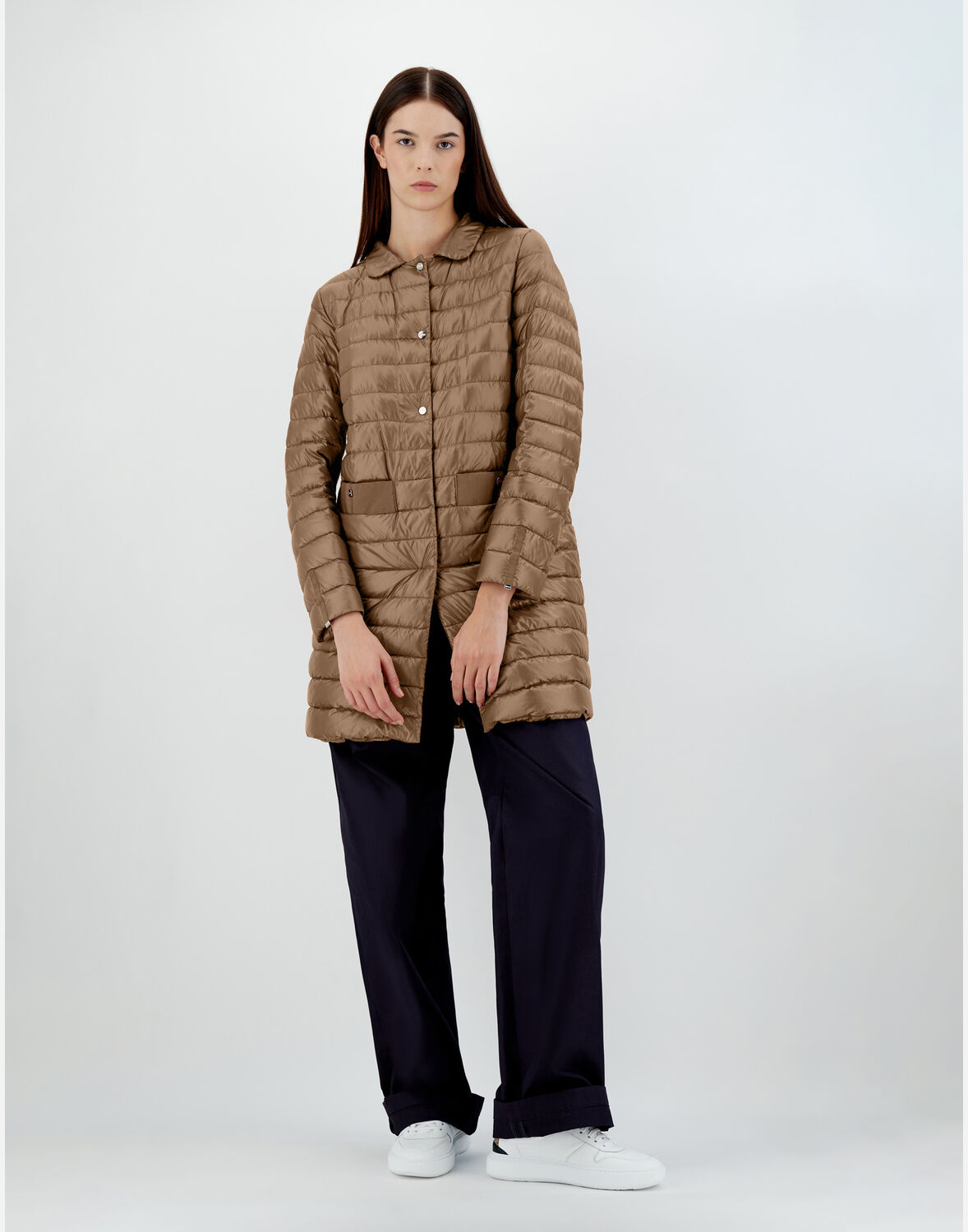 Herno Nylon Ultralight コート In Camel