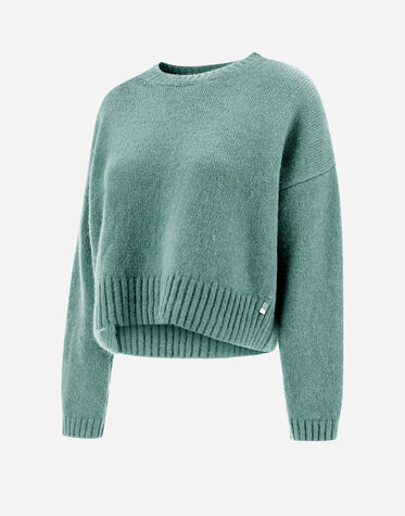 レディース プレーン アルパカ ウール ニットトップス グリーン  