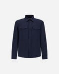 Herno RESORT SHACKET IN NEW LINEN Blue/White GI00093UR17105Z9210