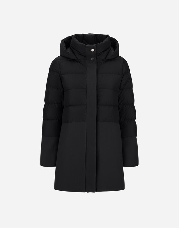 Herno A-SHAPE JACKET IN ECOWOOL Black PI002325D333449300