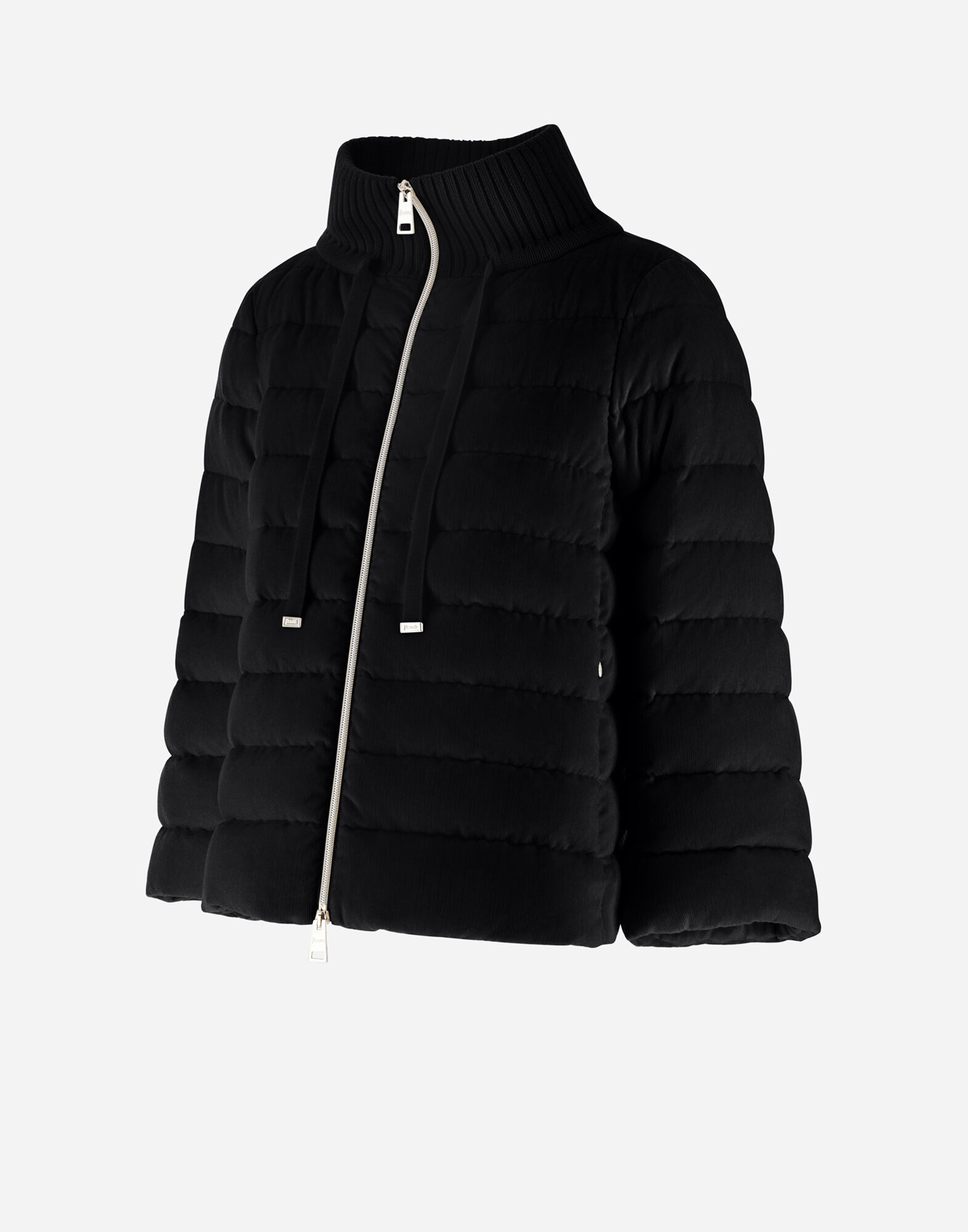 RESORT CAPE IN DUSTY VELVET in Black for Women Herno