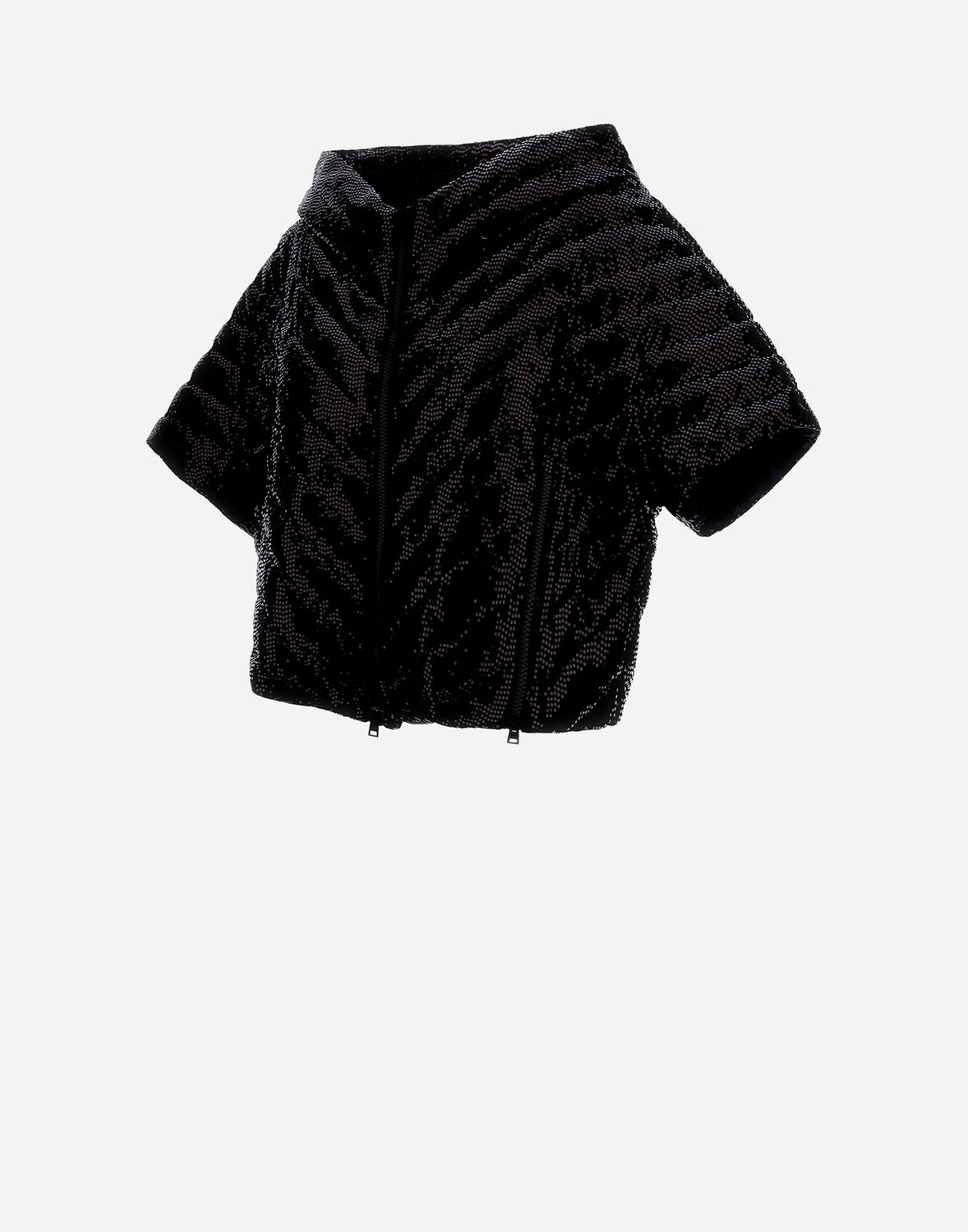 Herno マイクロ スパンコール Aラインジャケット In Black
