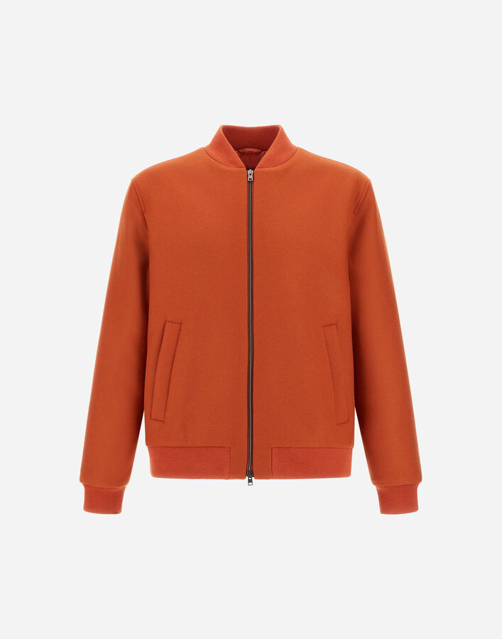Herno BOMBER JACKET IN EASY WOOL Orange GI000560U33432R5510