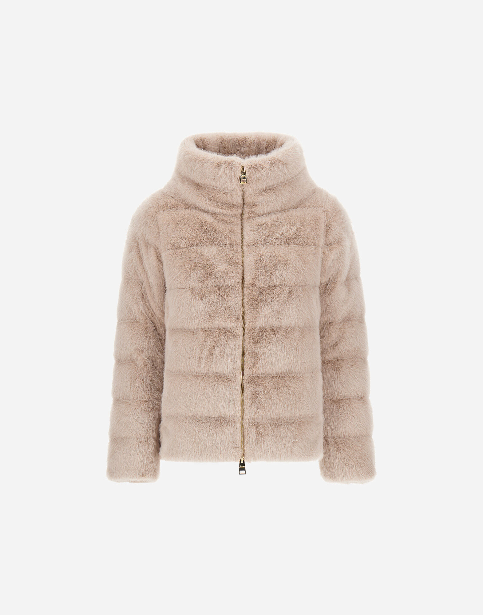 ヘルノ レディケープ ファー ダウン ジャケット 未使用 レディース CAPPA IN LADY ALTERNATIVE FUR グレー | Herno