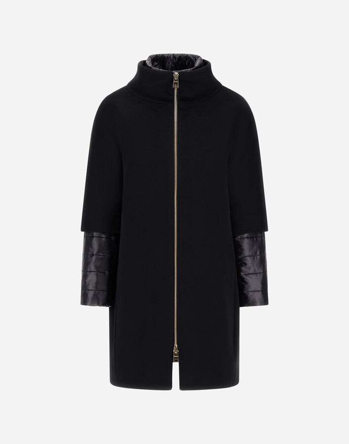 COAT IN LUXURY WOOL AND NYLON ULTRALIGHT Herno Herno COAT IN LUXURY WOOL AND NYLON ULTRALIGHT Black CA000544D333139300