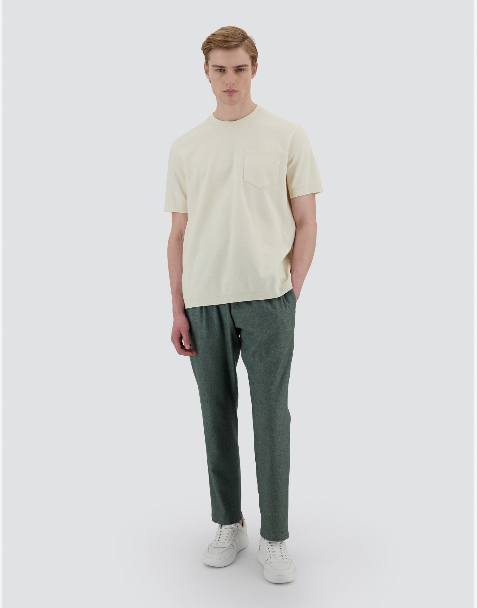 HERNO/ヘルノ ジャージーニットエフェクトTシャツ メンズ ウォーム ジャージーニットエフェクト RESORT Tシャツ