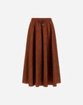 Herno RESORT SKIRT IN COTTON SPIKE PRINT Orange/Brown GN00021DR13261P5580