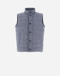 Herno RESORT WAISTCOAT IN COTTON-EFFECT DENIM Navy Blue PI00102UR131919200