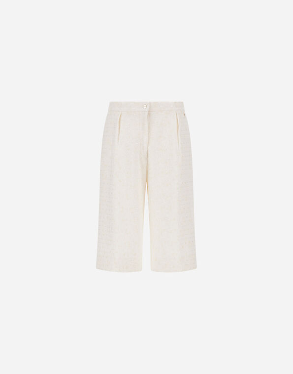 Herno SHORTS IN 3D TWEED Ivory PT000208D132891200