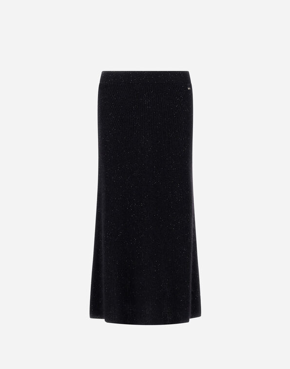 Herno FISHERMAN'S RIB MOHAIR SKIRT Black MGN00003D703609300
