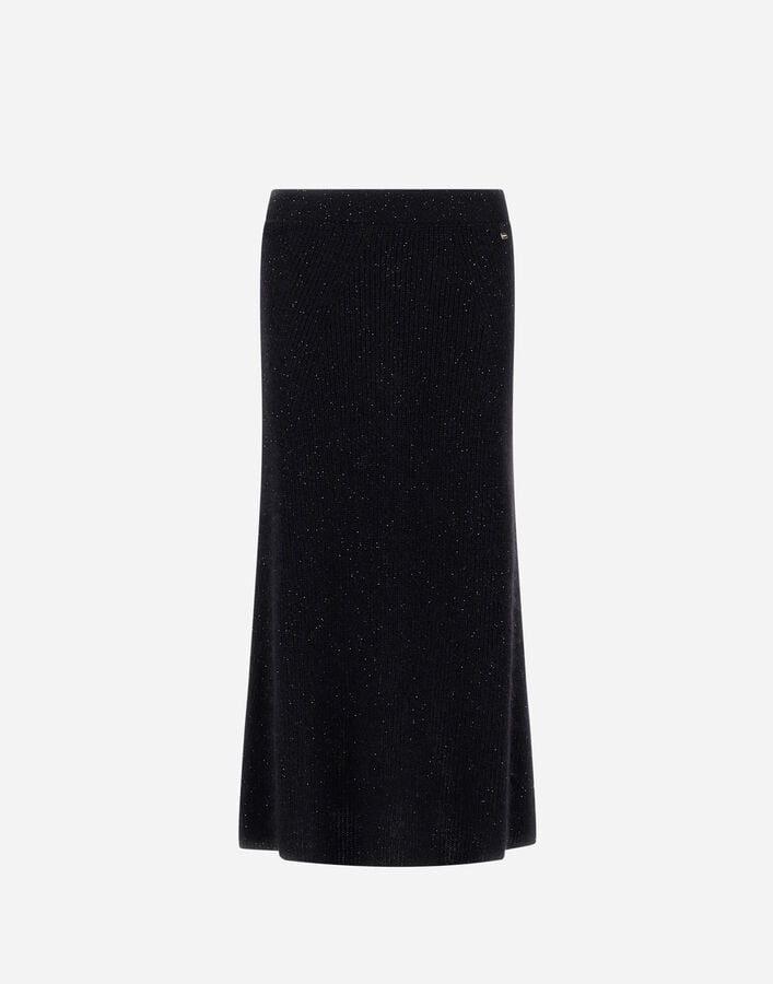 Herno FISHERMAN'S RIB MOHAIR SKIRT Black MGN00003D703609300