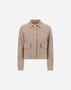 Herno SURCHEMISE EN WOOL COTTON PIED-DE-POULE Camel/Crème GI000333D334642111