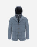 Herno RESORT CASHMERE AND NUAGE BLAZER Grigio Blu PI075UR380179001